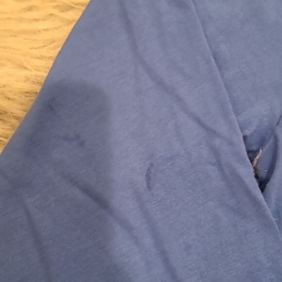 Pink by victoria secret blue‎ cropped long sleeve silver sequin logo shirt - Picture 3 of 5